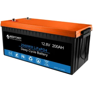 12V 200Ah LiFePO4 Deep Cycle Lithium Battery by ACOPOWER
