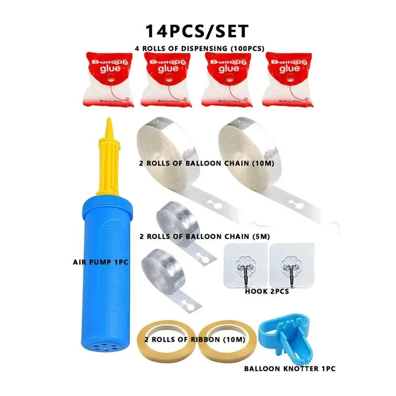 1pcack/ 14pcs | Multifunctional Balloon Accessories | Handheld Inflator Birthday Balloons Pump | Lightweight Durable Wedding Room Decoration
