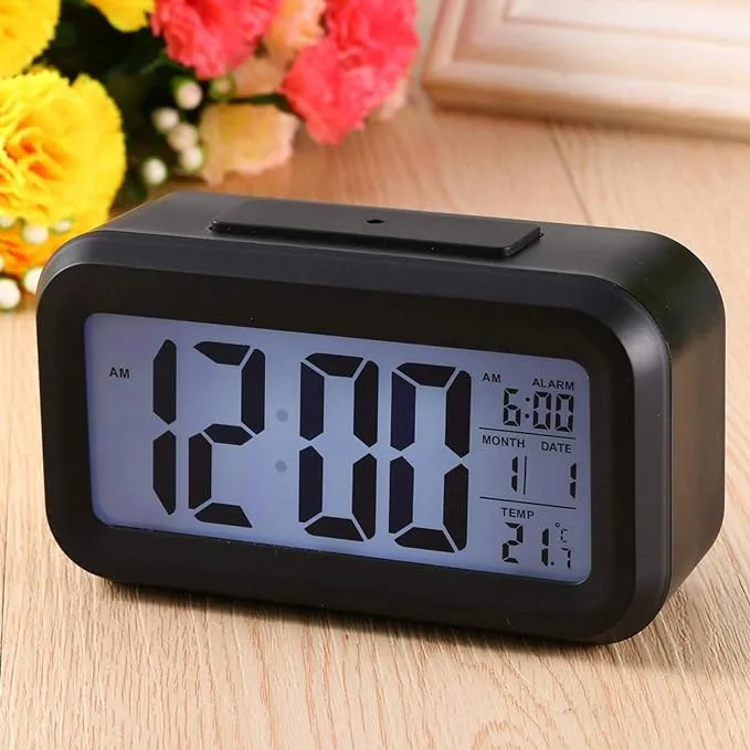 3159  Digital LCD Alarm Smart Clock with Calendar and Temperature Sensors