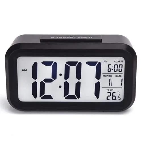 3159  Digital LCD Alarm Smart Clock with Calendar and Temperature Sensors