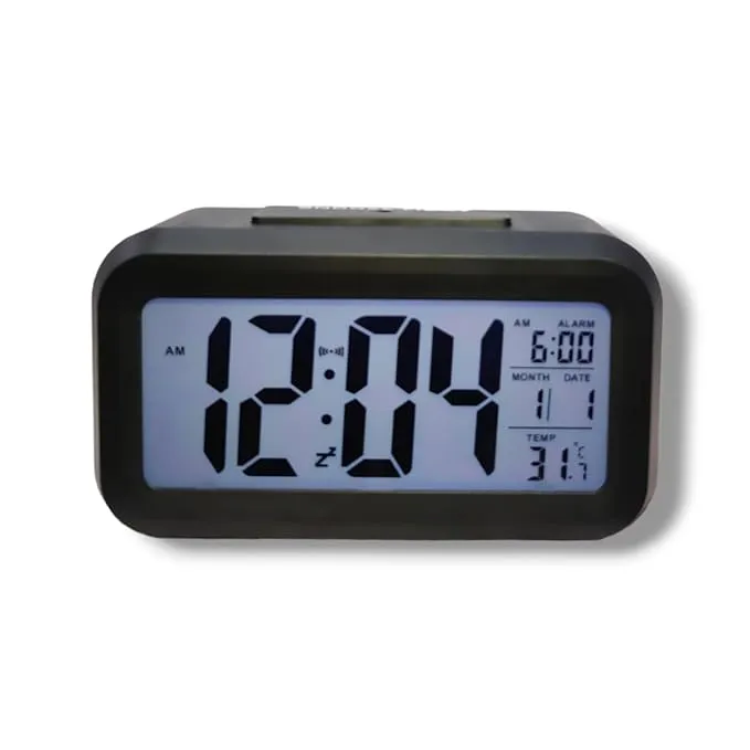 3159  Digital LCD Alarm Smart Clock with Calendar and Temperature Sensors