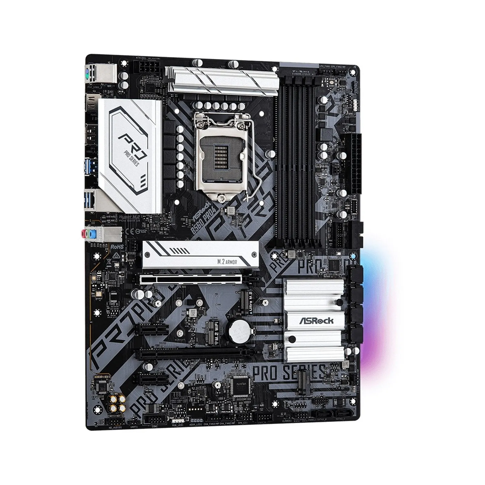 Asrock B560 PRO4, Intel B560, 1200, ATX, 4 DDR4, HDMI, DP, 3x M.2 - Refurbished