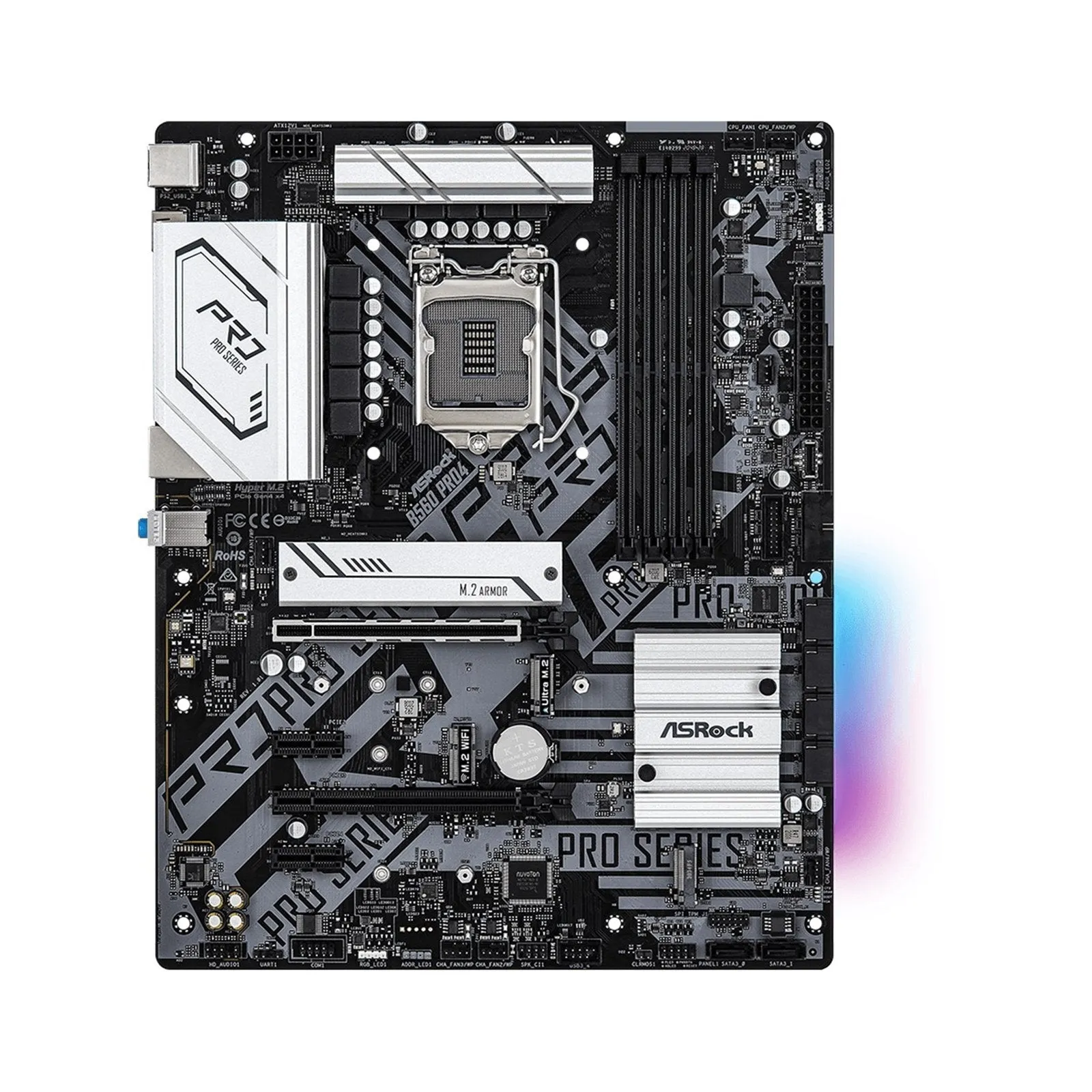 Asrock B560 PRO4, Intel B560, 1200, ATX, 4 DDR4, HDMI, DP, 3x M.2 - Refurbished