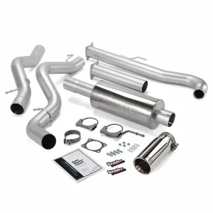 Banks Power 48630 Monster Exhaust System; S/S-Chrome Tip-2001-04 Chevy 6.6L Ec/Cclb