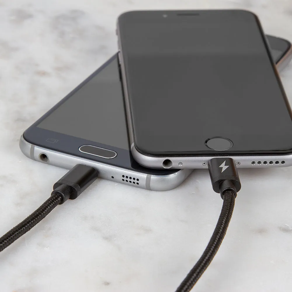 CableLinx Elite 36″ Micro and Lightning to USB-A Reversible Cable with Type-C Adapter
