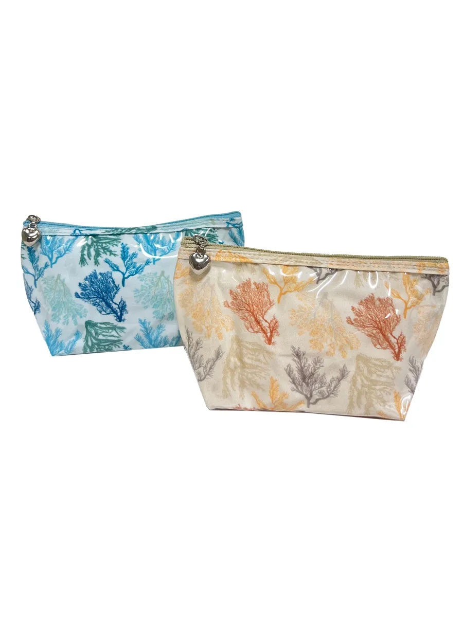 Cosmetic Bag (Small), Coral (Beige)