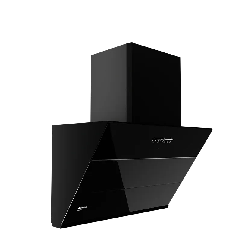 Crompton CHD-QPVI75FLE-MBL-Inclined Wall Mounted Chimney QuietPro 75 cm