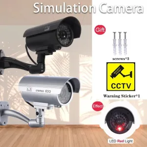 Dummy Security Camera: Theft Deterrent Indoor Outdoor Surveillance