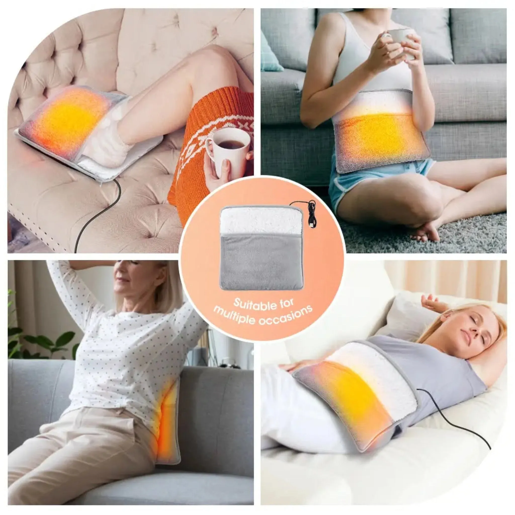Electric Foot Heating Pad | USB Plush Foot Warmer for Home