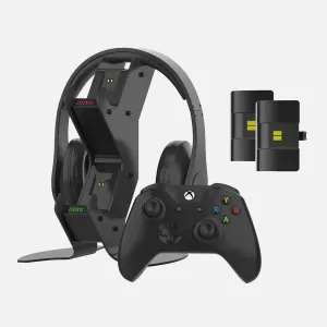 Gamepad Controller Charging Station Holder for Xbox One Metal Material Stable Design LED Charging Display Headphone Storage