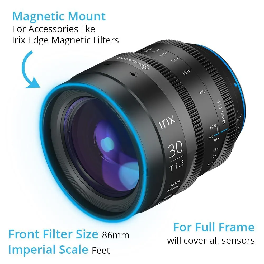 Irix Cine 30mm T1.5 Lens for Canon RF-Mount.