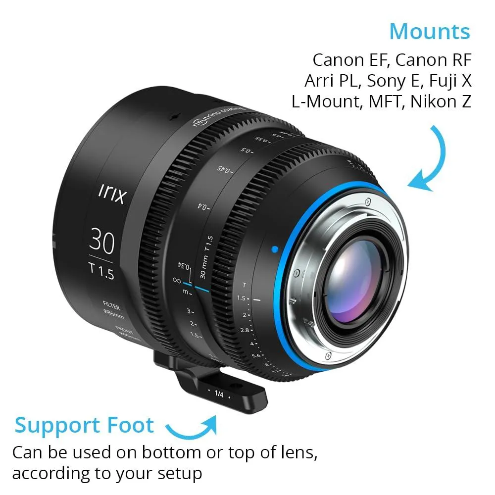 Irix Cine 30mm T1.5 Lens for Canon RF-Mount.