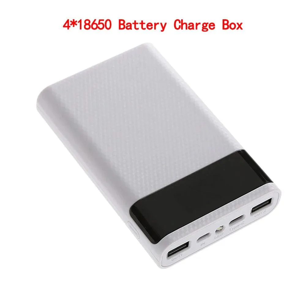 Kebidumei 5V Dual USB Power Bank Shell for 4/6 18650 Batteries - DIY Charging Storage Box