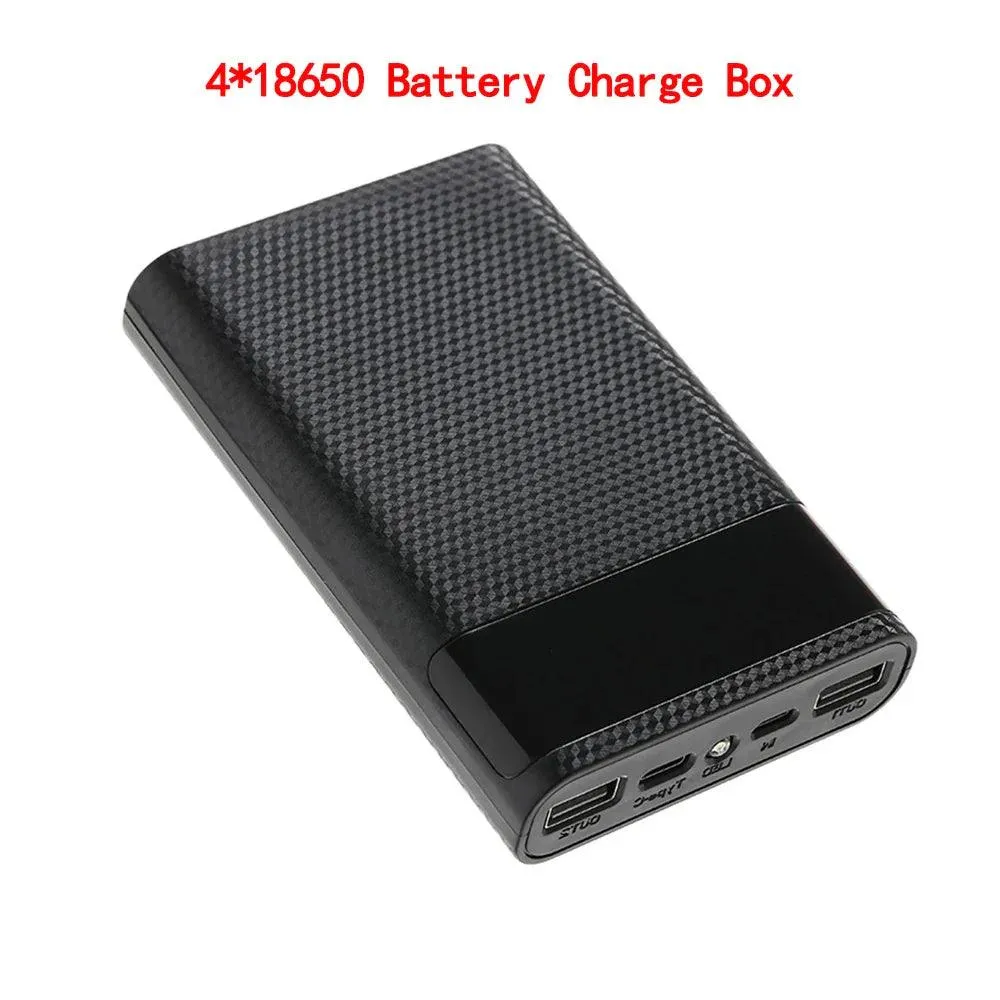 Kebidumei 5V Dual USB Power Bank Shell for 4/6 18650 Batteries - DIY Charging Storage Box