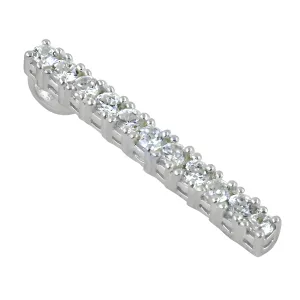 Latest Party Wear Multi Cubic Zirconia Stone Silver Pendant Jewelry