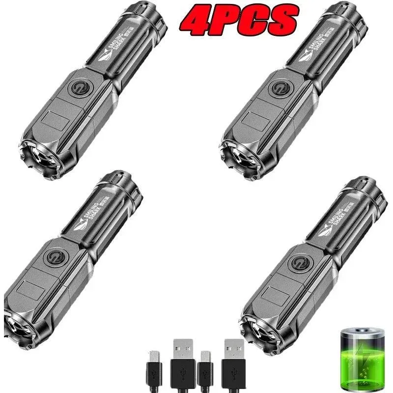 Lumen Tactical Flashlight: USB Rechargeable LED Torch for Outdoor Adventures