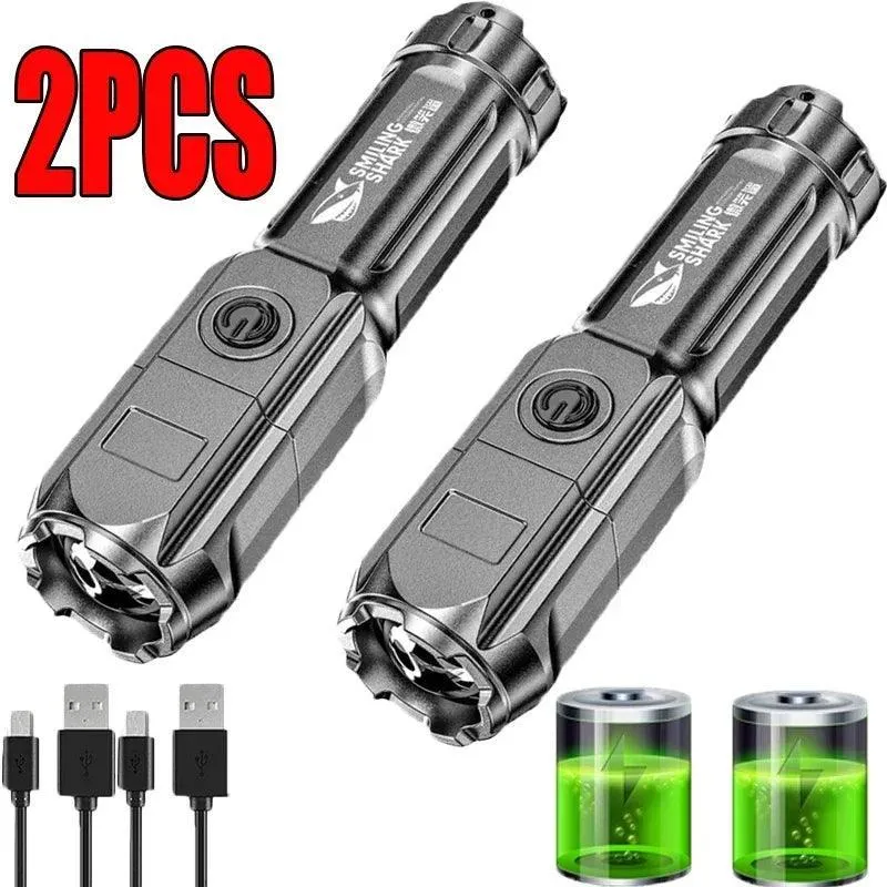 Lumen Tactical Flashlight: USB Rechargeable LED Torch for Outdoor Adventures