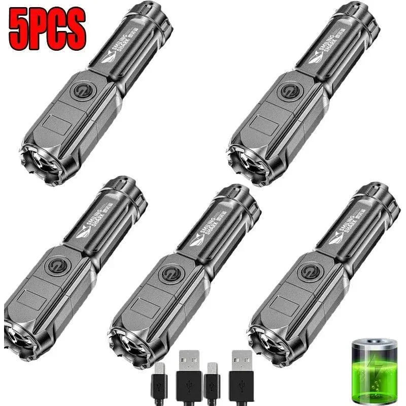 Lumen Tactical Flashlight: USB Rechargeable LED Torch for Outdoor Adventures