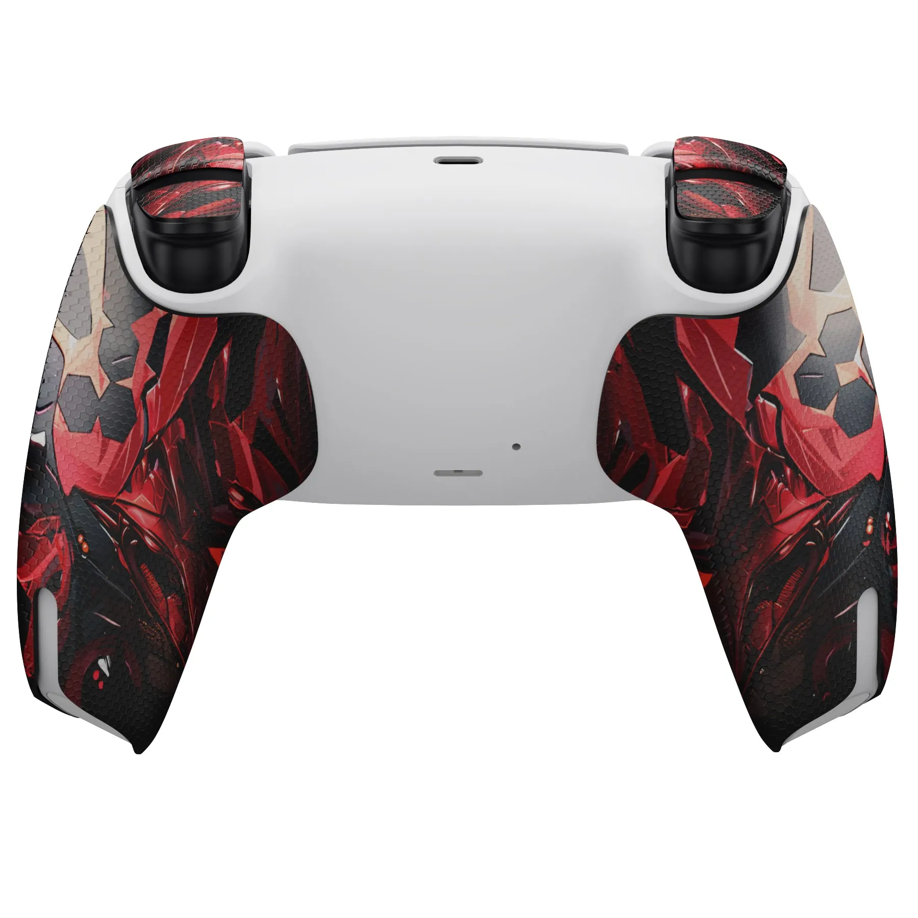 PlayVital Armored Edition Anti-Skid Sweat-Absorbent Controller Grip for PS5, Professional Textured Soft Rubber Pads Handle Grips for PS5 Controller with Shoulder Button Trigger Stickers - Spider Armor - PFPJ157