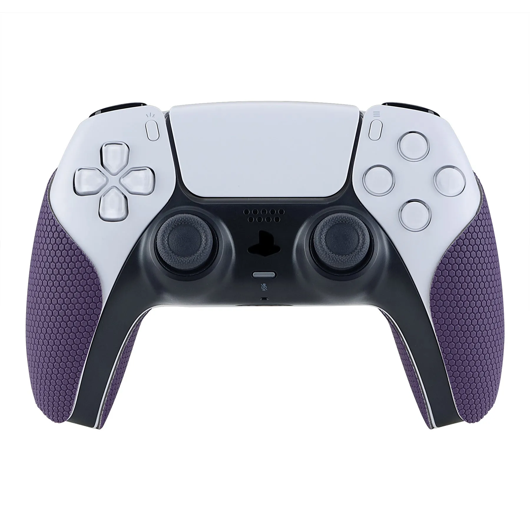 PlayVital Purple Anti-Skid Sweat-Absorbent Controller Grip for PlayStation 5 Controller, Professional Textured Soft Rubber Pads Handle Grips for PS5 Controller - PFPJ006