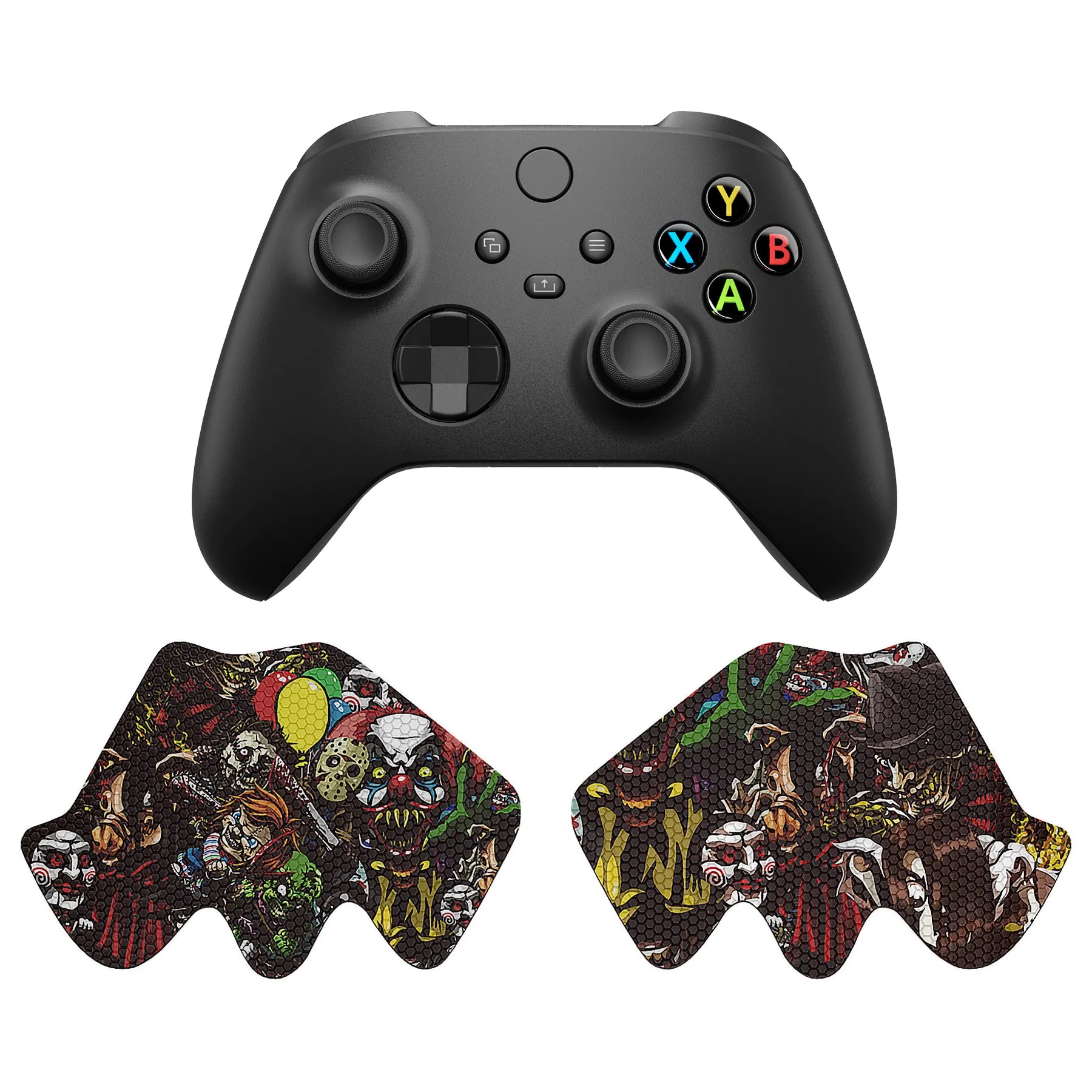 PlayVital Scary Party Anti-Skid Sweat-Absorbent Controller Grip for Xbox Series X/S Controller, Professional Textured Soft Rubber Pads Handle Grips for Xbox Series X/S Controller - X3PJ041