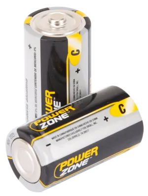 PowerZone LR14-4P-DB Battery, 1.5 V Battery, C Battery, Zinc, Manganese Dioxide, and Potassium Hydroxide :CD  4: QUANTITY: 12