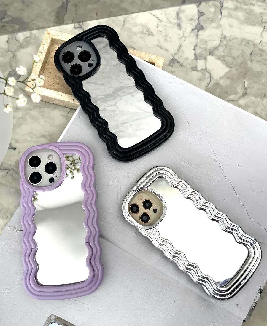 Purple Wavy Mirror Phone Case