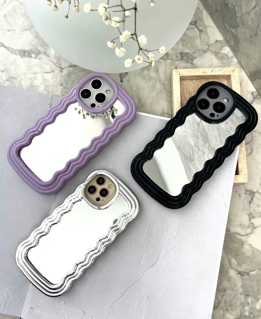Purple Wavy Mirror Phone Case