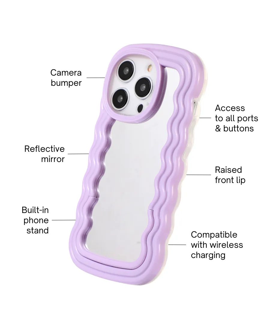Purple Wavy Mirror Phone Case