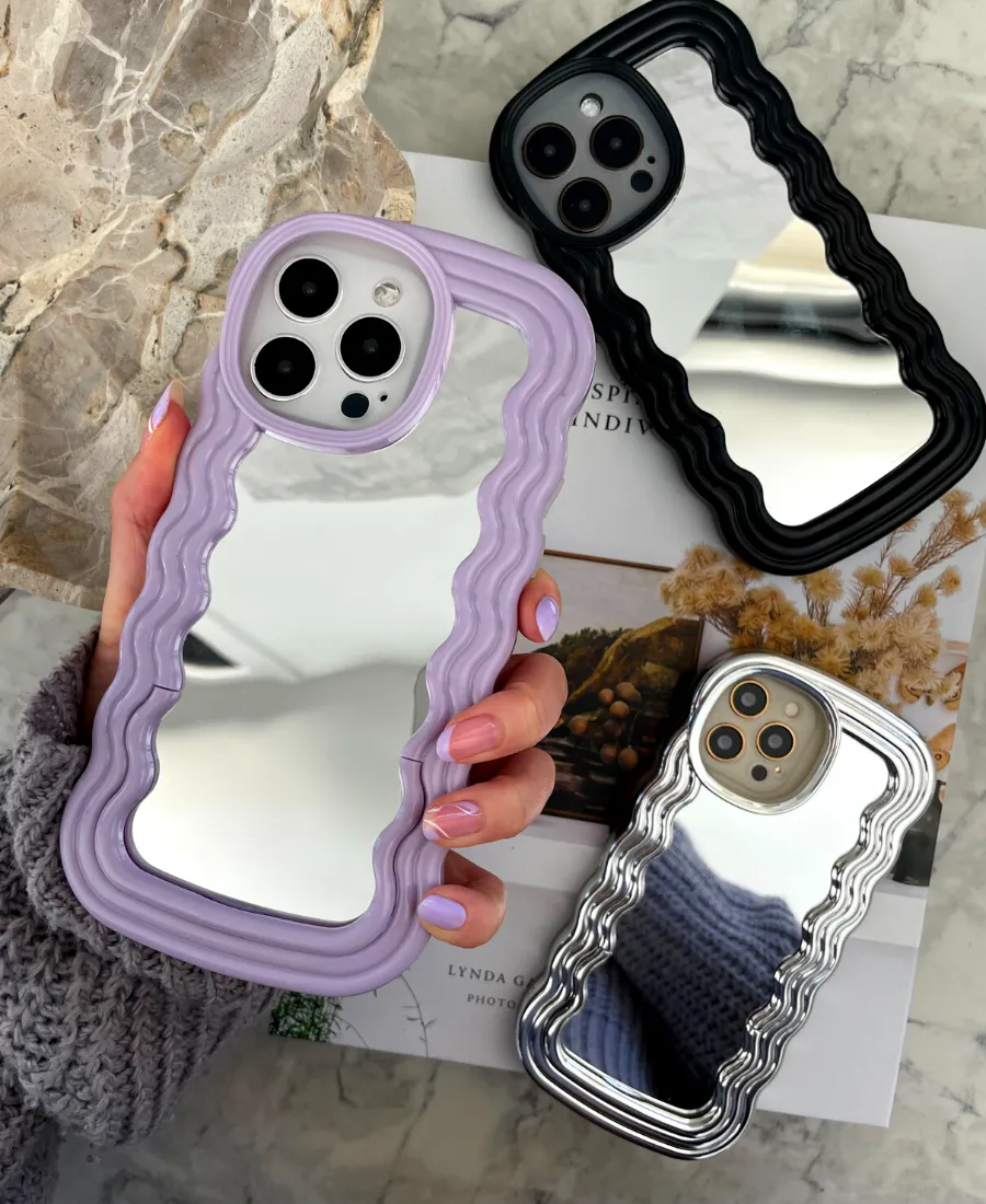 Purple Wavy Mirror Phone Case