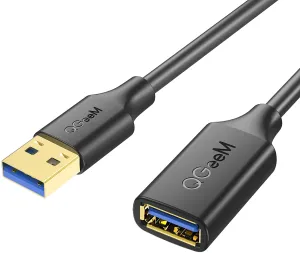 QGeeM USB 3.0 Extension Cable, Male to Female Xbox, USB Flash Drive, Hard Drive, Card Reader,Scanner,Printer,Keyboard