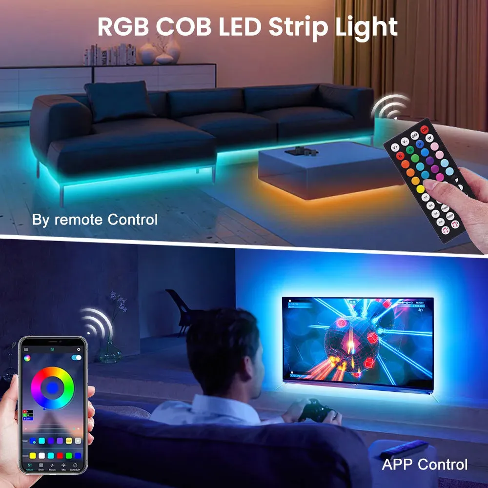 RGB COB LED Strip Light LEDs Linear Lighting Flexible Tape