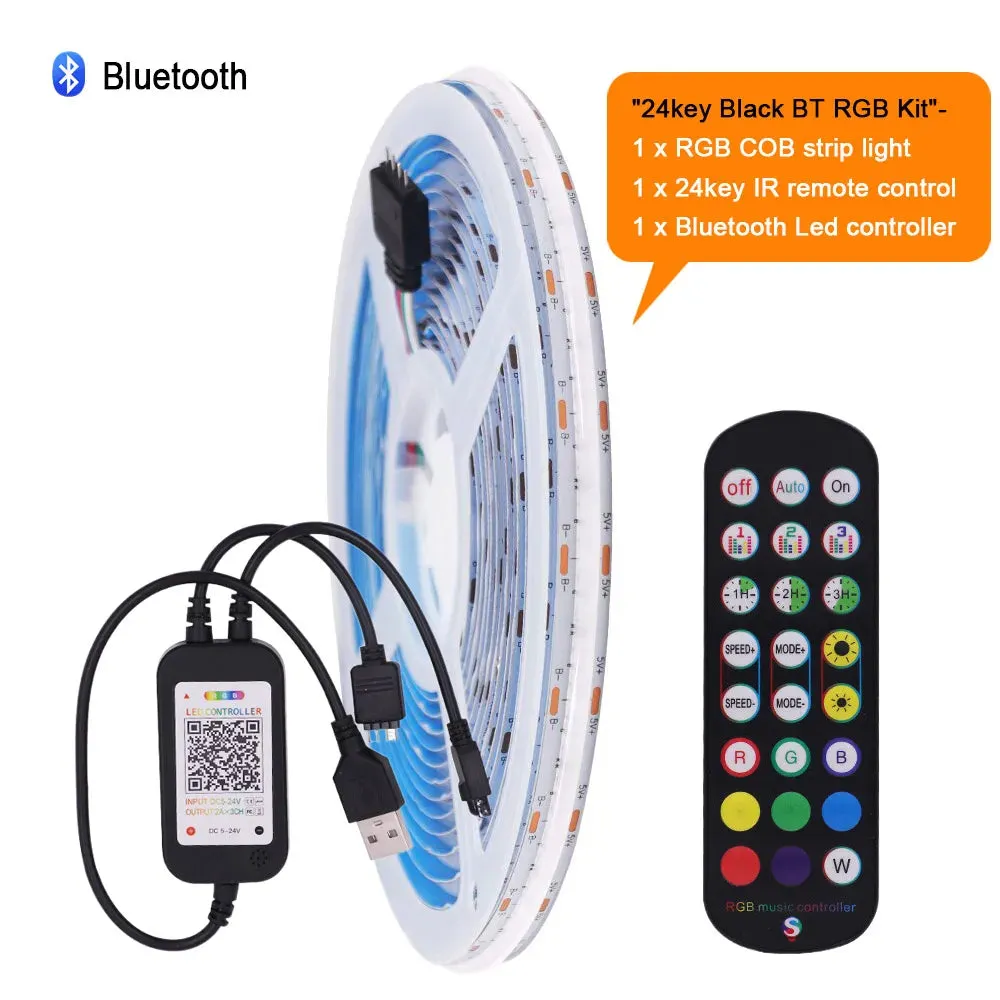 RGB COB LED Strip Light LEDs Linear Lighting Flexible Tape