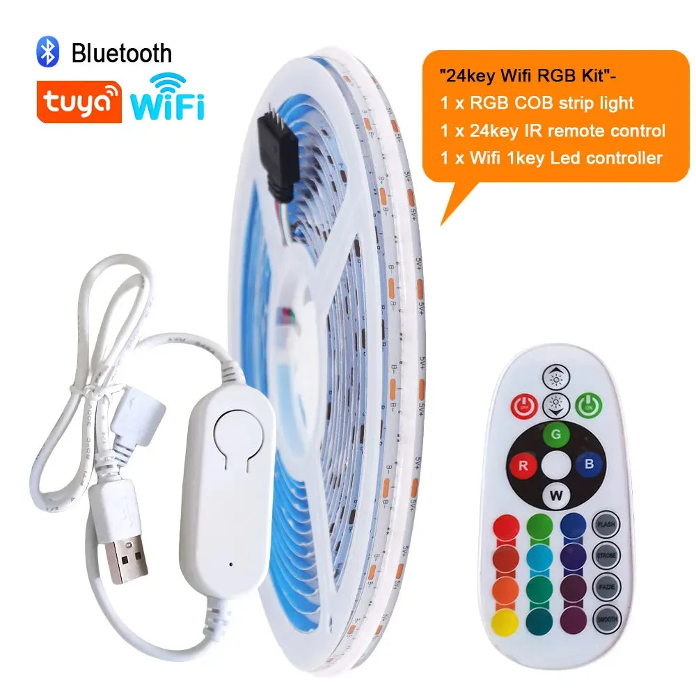 RGB COB LED Strip Light LEDs Linear Lighting Flexible Tape