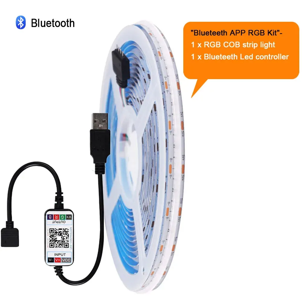 RGB COB LED Strip Light LEDs Linear Lighting Flexible Tape