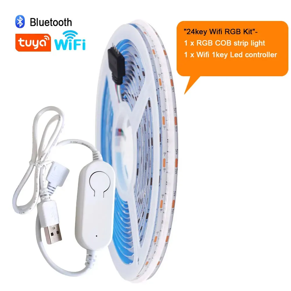 RGB COB LED Strip Light LEDs Linear Lighting Flexible Tape