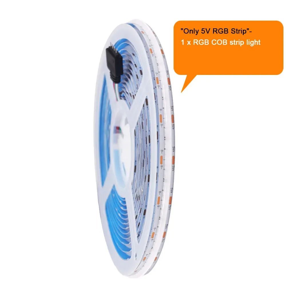 RGB COB LED Strip Light LEDs Linear Lighting Flexible Tape