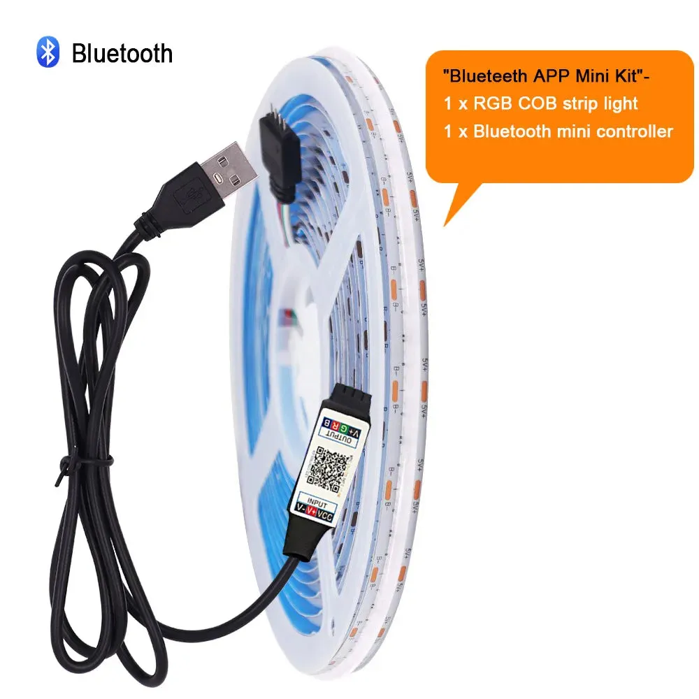RGB COB LED Strip Light LEDs Linear Lighting Flexible Tape