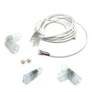 RGB LED Strip 120 LEDs/m 220V 240V Accessories 4pin T/ L/ Corner Straight Connector