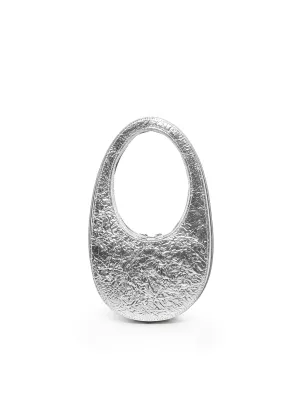 Silver Circular Zip Handbag