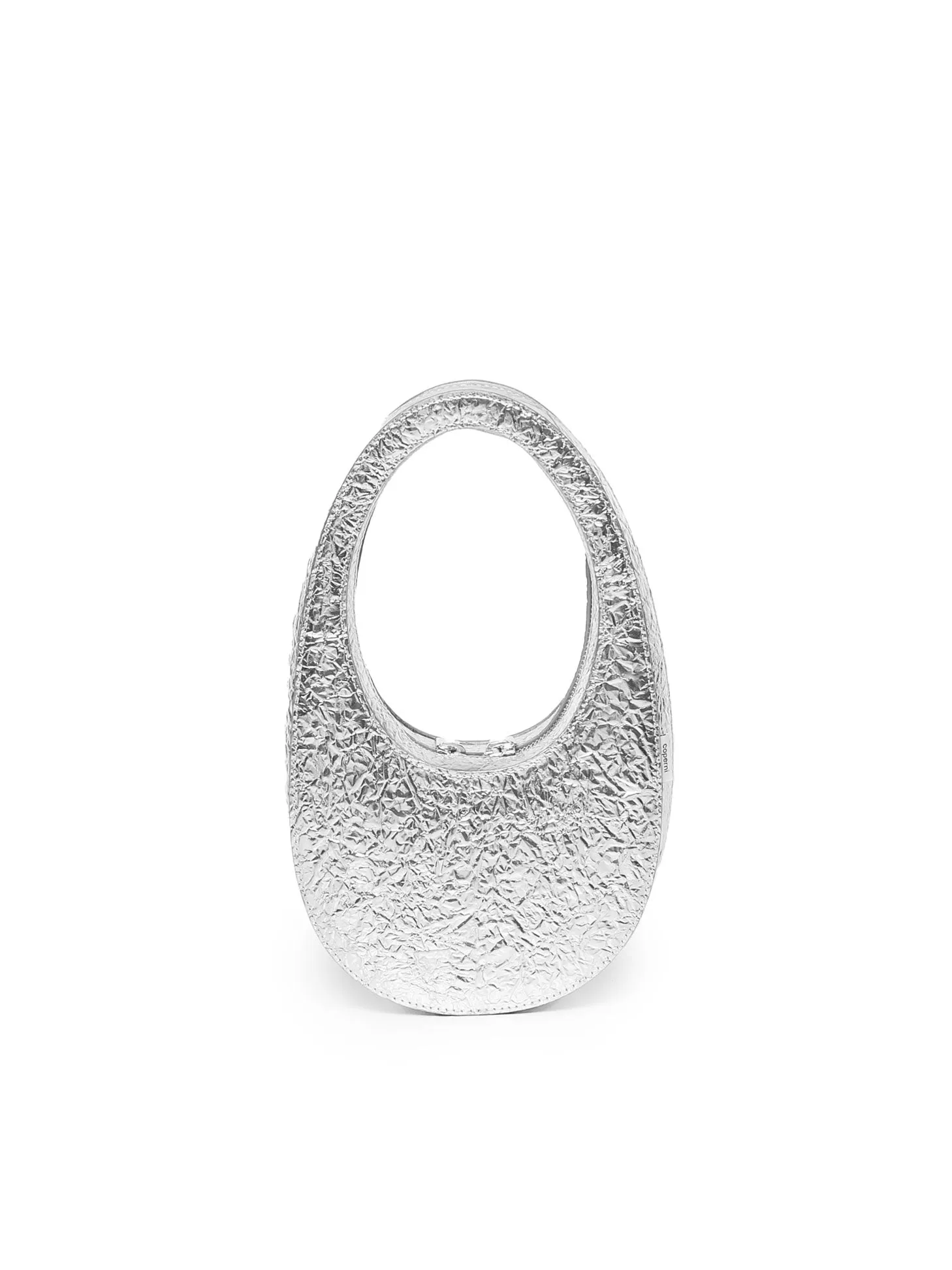 Silver Circular Zip Handbag