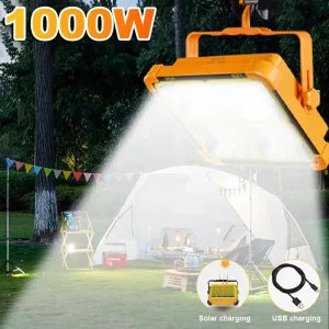 Solar Flood Light: Rechargeable LED Reflector for Camping & Outdoor