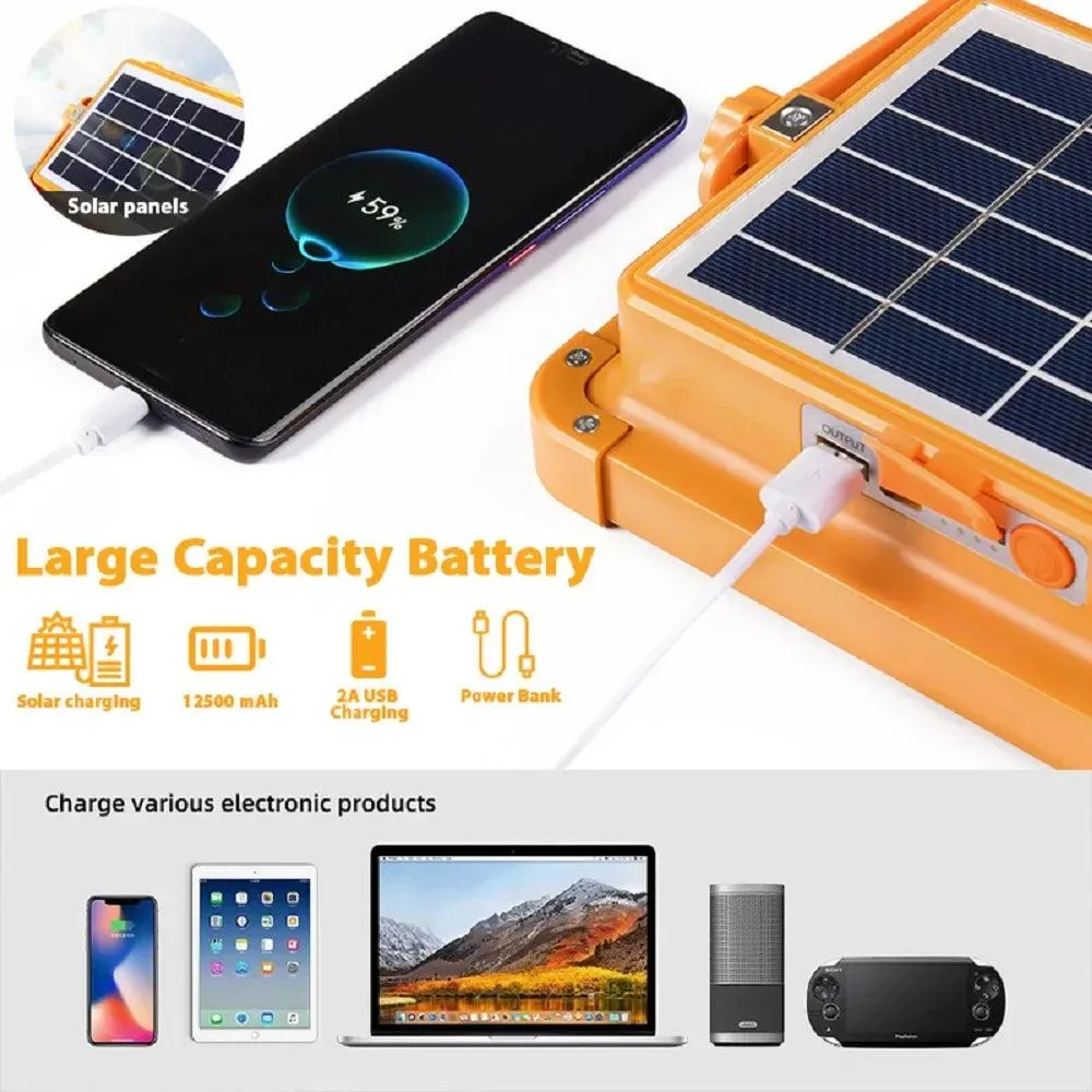 Solar Flood Light: Rechargeable LED Reflector for Camping & Outdoor