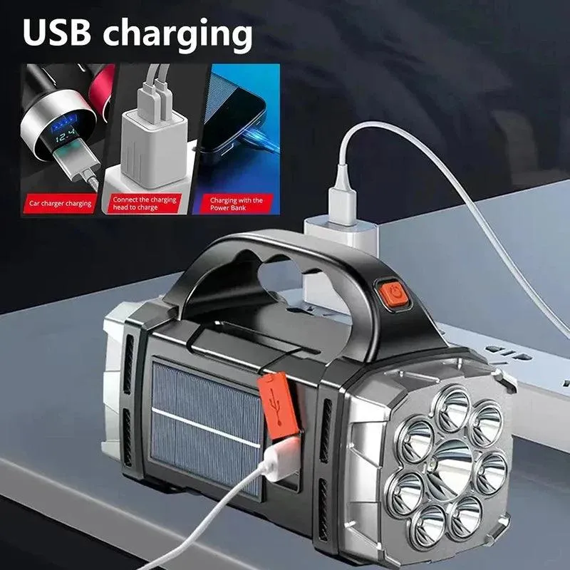 Solar Rechargeable Flashlight: Perfect for Camping & Emergencies