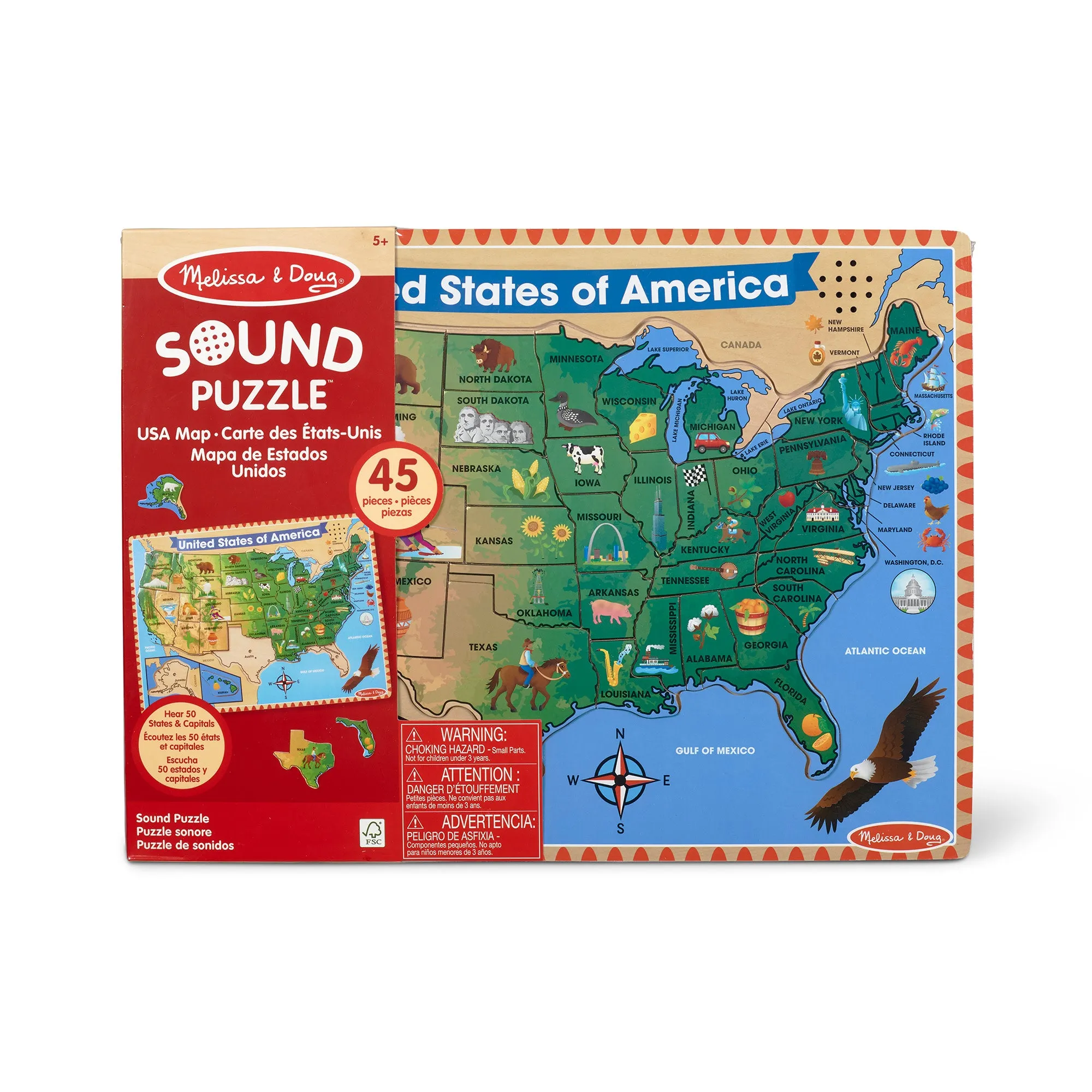 U.S.A. Sound Puzzle - 40 Pieces