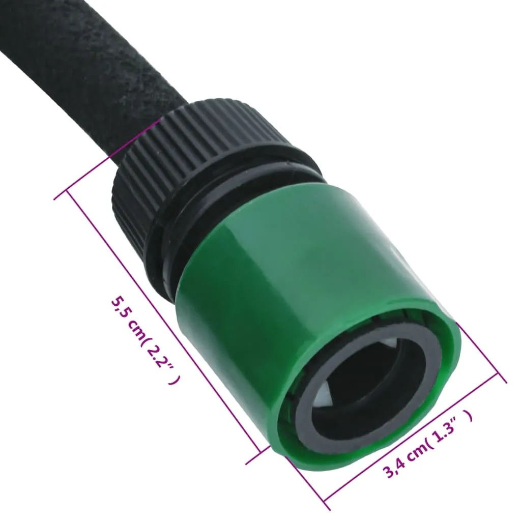 vidaXL Garden Soaker Hose 25m - Flexible & Durable Rubber, Water-Saving Irrigation
