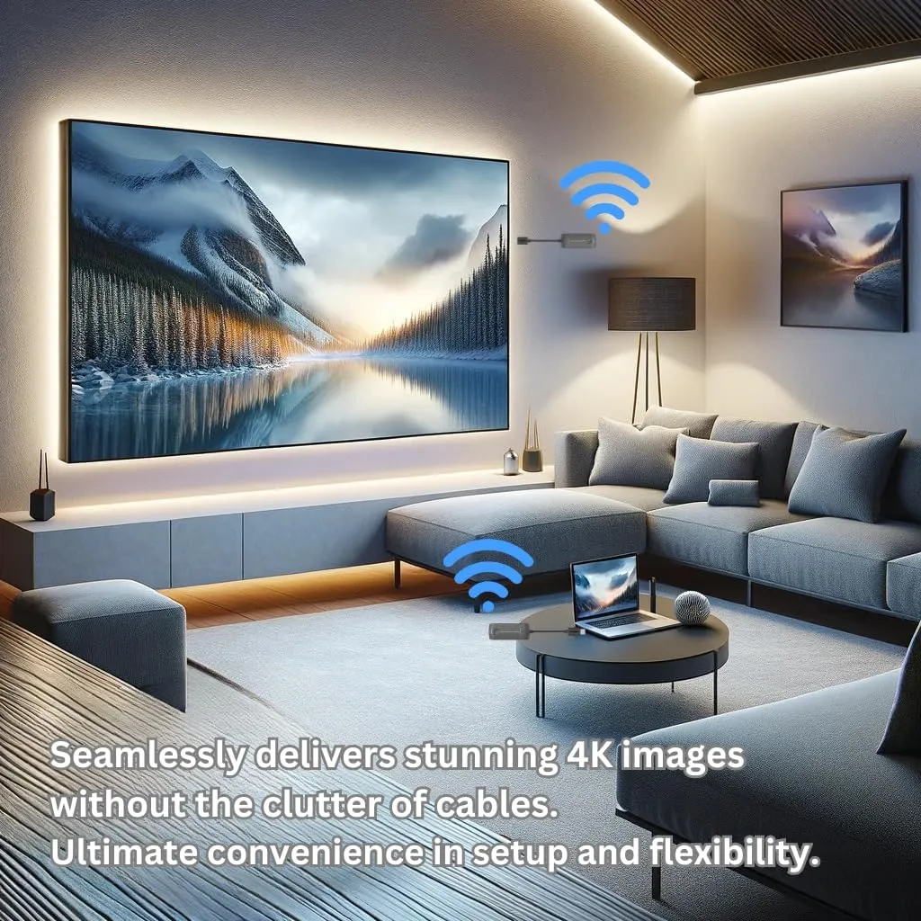weJupit's Wireless 4kX60 HDMI Extender up to 20m (WJEXT25-1), Compact Design, 5G Wireless Frequency Bands, Channel Switching and SSID Pairing