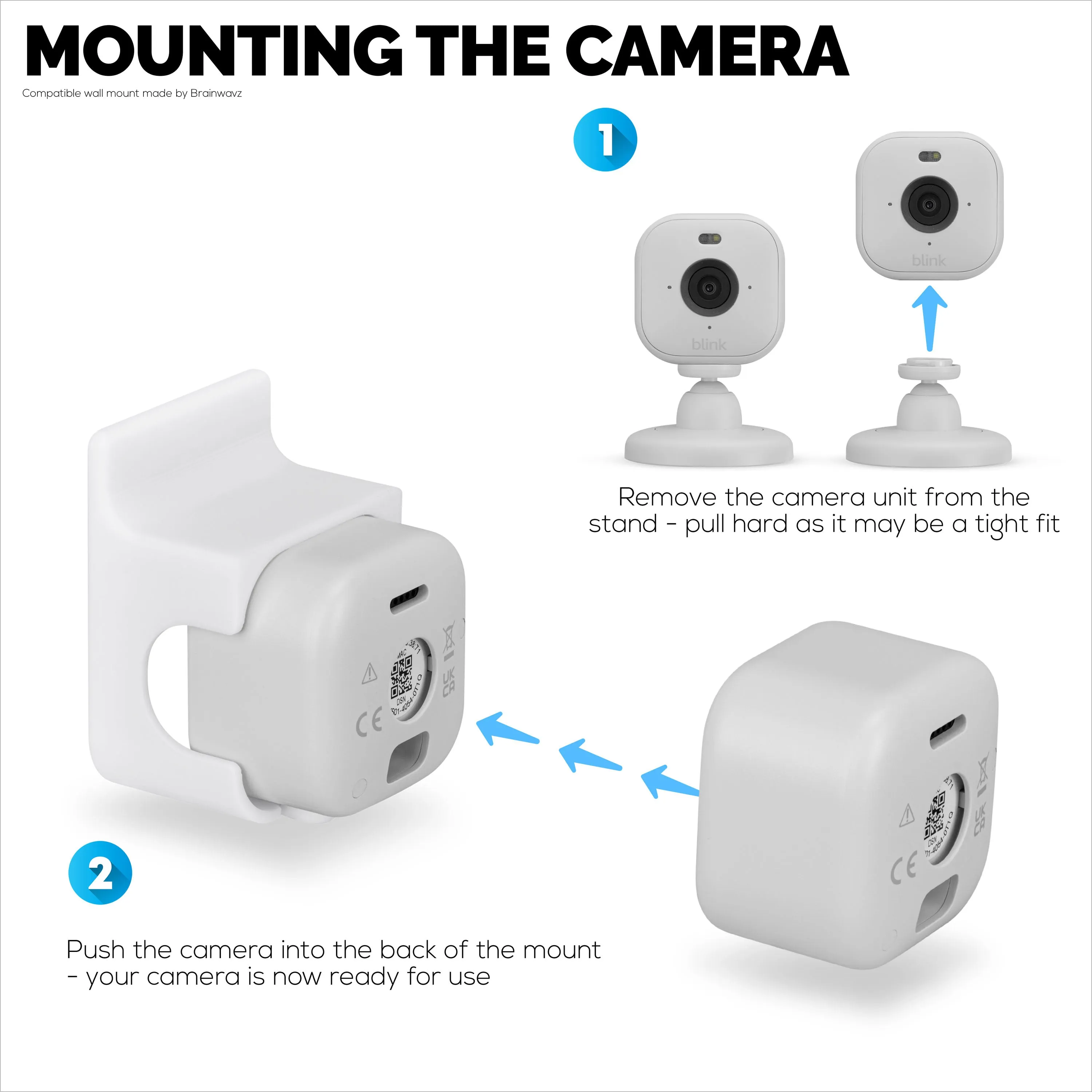 Window Mount for Blink Mini 2 Camera - Easy To Install Holder & Secure Attachment with 3M VHB