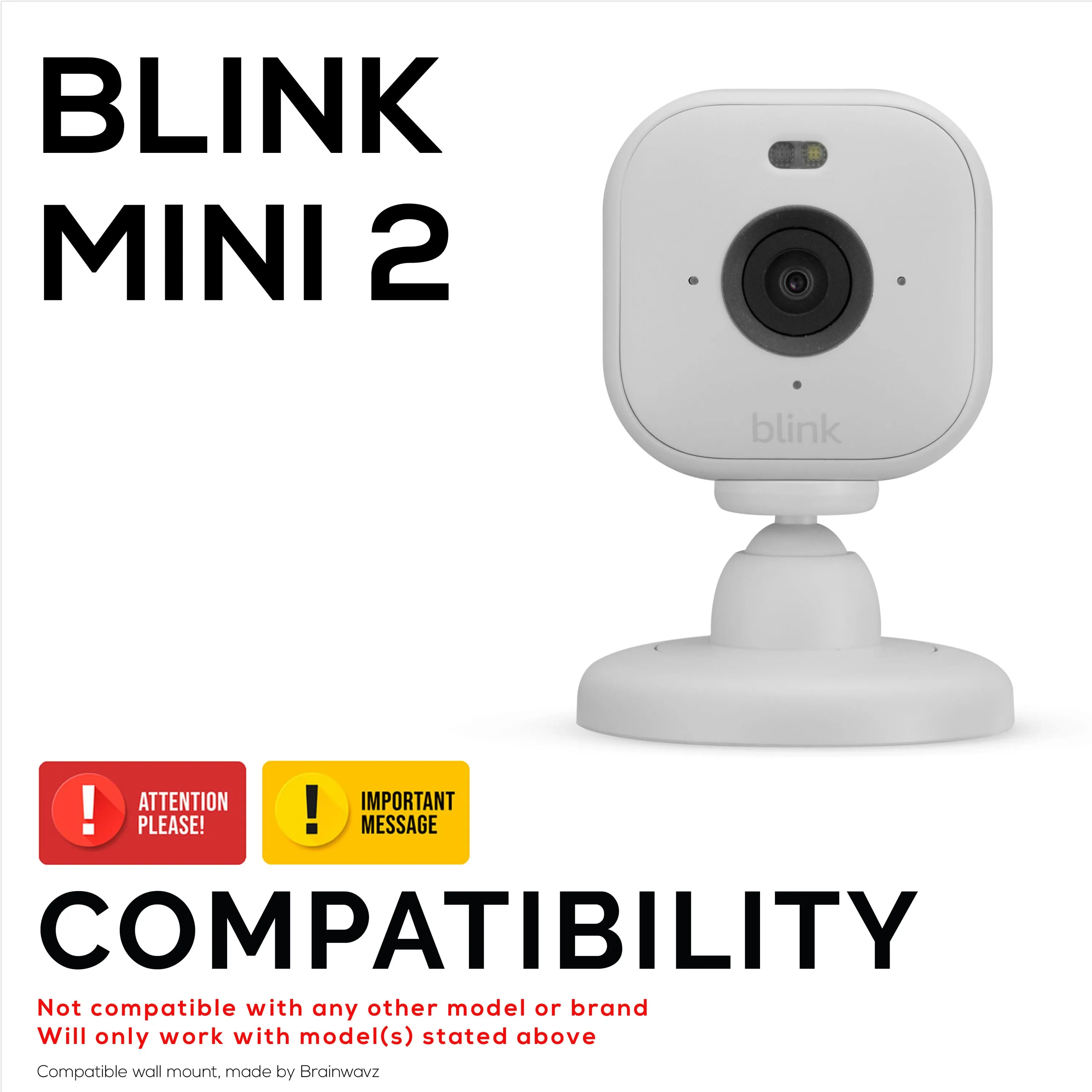 Window Mount for Blink Mini 2 Camera - Easy To Install Holder & Secure Attachment with 3M VHB
