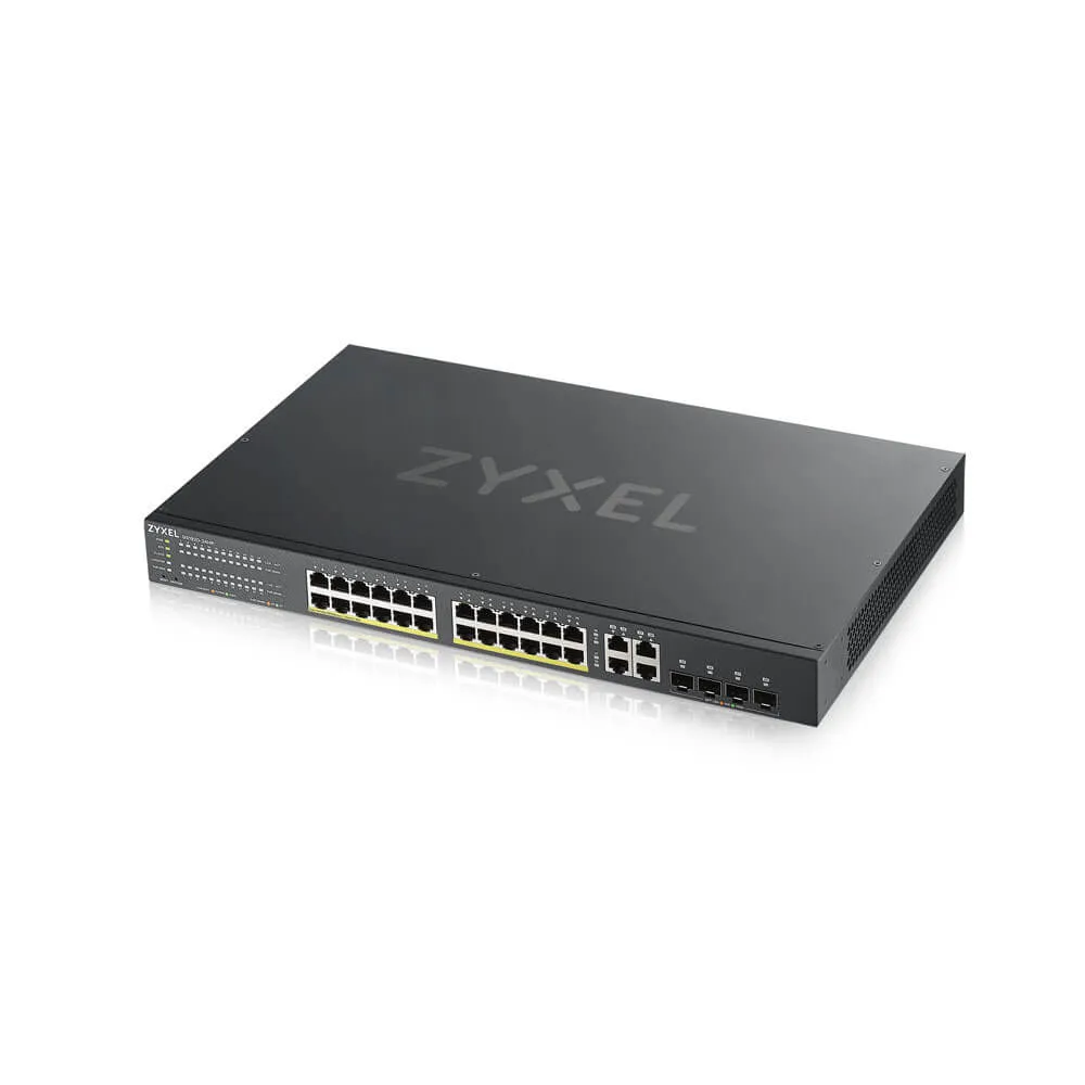 Zyxel Gs1920-24Hpv2 - Switch - Smart - 24 X 10/100/1000 (Poe )   4 X Combo Gigabit Sfp   4 X 10/100/1000 - Rack-Mountabl